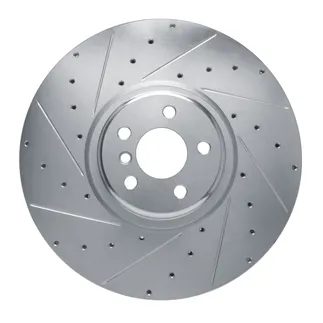R1 Concepts EDZ-31166D Brake Rotor Drilled & Slotted Silver